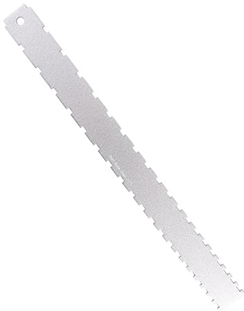 BESTonZON Metall Griffbrett Höhenmesser Aus Aluminium Präzises Nivellierwerkzeug Für Gitarrenbauer Gitarren Setup Tool Für E-bass Und Akustikgitarre Dual Scale Spaltmaß Lineal in Silber