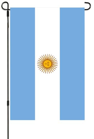 Bandiera dell'Argentina, piccola bandiera argentina da giardino, 30,5 x 45,7 cm, double face, resistente alle intemperie, per decorazioni esterne (Argentina)