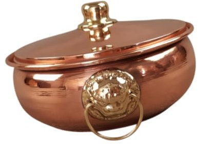 Colcolo Kupfer-Hot Pot Shabu Shabu Topf mit Doppelgriff Kochgeschirr Suppentopf Robuster Mehrzweck-Chinesisch Traditionell für den gewerblichen Gebrauch, 20 cm
