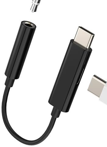 Adaptador USB C a Jack 3.5mm Auriculares(2en1)Tipo C Cargador para iPhone 16 Audio Adapter para iPad Compatible Con Samsung Auxiliar Headphone Conector Microfono Dongle Android Coche Accesorios AUX 7