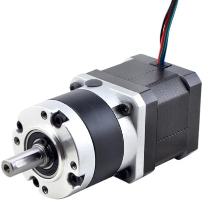 Planetengetriebe, Nema 17 Schrittmotor 0,36 Nm Planetengetriebemotor Nema 17 Verhältnis 5:1/10:1 Φ8mm Abtriebswelle for CNC(Ratio 10 to 1)