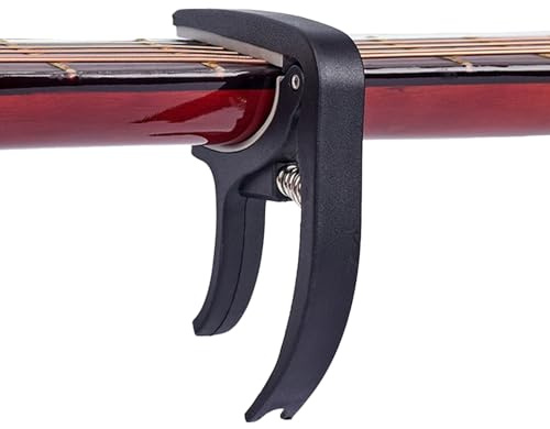 Kapodaster E-Gitarre, Gitarrenclip | Bass-Stimmclip, Folk-Gitarre, Kapodaster,Tragbarer Spring Action Grabber, Multifunktionaler Gitarrenclip Folk-Gitarre, Klassische Gitarre, E-Gitarre