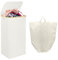 Cesto Ropa Sucia con Tapa 110L - Diseño Estrecho Anticaída, Material 300D Ion Coat para Baño, Dormitorio y Lavandería（Blanco）