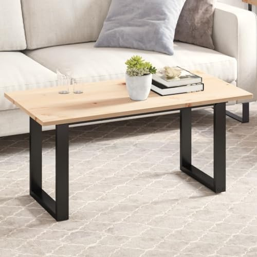 LISHEUK Esstisch Ersatzteil 100x50x1,7 cm, Rechteckiger Stehtisch, Couchtisch aus massivem Kiefernholz, Braun, Ideal für Cafés, Beistelltisch, Modernes Design, Vielseitig einsetz