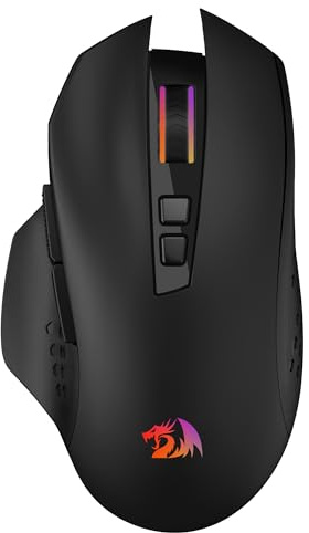 Redragon M656 MAX 3 Modi Gaming Maus 10000 DPI Wiederaufladbar | 5 DPI Stufen 7 Makrotasten RGB Hintergrundbeleuchtung Professionelle Software PC Mac Laptop