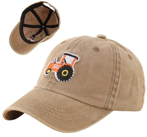 FCXVXCL Casquette de Baseball Tractor Excavator Casquette À Visière Brodée D'Excavatrice, Casquette De Baseball À Boucle Arrière Réglable, Chapeau De Soleil D'Été