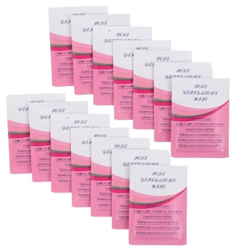 PACKOVE Salviette Post Depilazione Rimuovi Cera 50 Pezzi Olio Lenitivo Formula Idratante Cura Viso e Corpo Uso Quotidiano Portatili