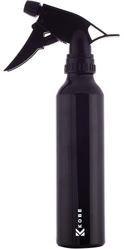 Kobe Professional Black Aluminium fine mist Water Spray - 260 ml - hairdressing - barbers - plants -