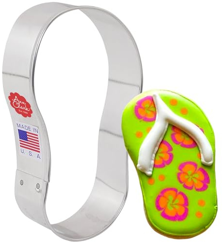 Ann Clark Flip Flop Summer Beach Cookie Cutter, 4-3/8 Made in USA by Ann Clark