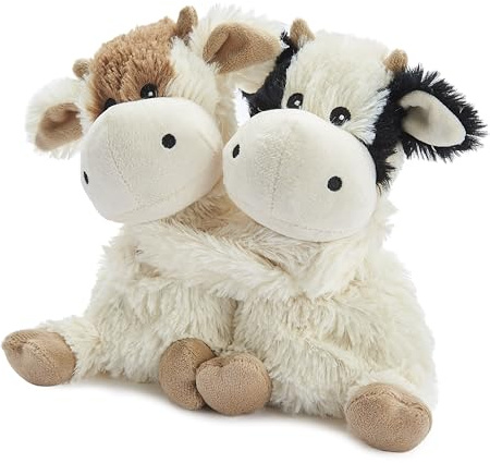 Warmies Warm Hugs Kuh – Mikrowellengeeignete Weizensäckchen mit dem Duft von getrocknetem französischem Lavendel – vollständig erwärmbares Kuscheltier zur Linderung von Angstzuständen und Schmerzen