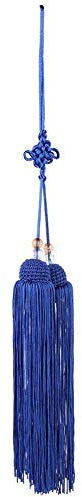 Demeras Schwert Quaste Chinesische Kampfkunst Kung Fu Taiji Schwert Quaste Praxis Performance Zubehör(Blau)