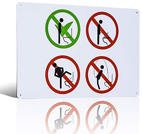 不适用 Plaque murale vintage en métal pour porte de toilettes, toilettes, maison, bar