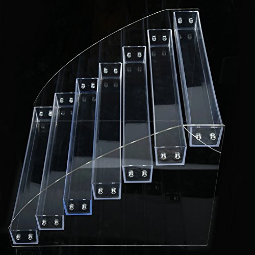 Wakects Nagellackständer für Nagel, Acryl, transparent, Präsentationsständer für Make-up, Tisch-Make-up-Display, Nagellackregal (7 Ebenen)