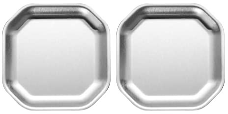 Cabilock Lebensmittelteller Edelstahl Snackteller Metall Vorspeisenteller Home Geschirr Set