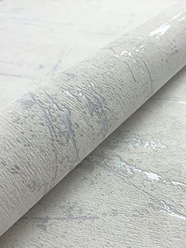 Newroom Vliestapete Grau Betontapete Skandinavisch Wohnzimmer | Verwitterter Sichtbeton-Look, raue Putzstruktur, hellgraue Schattierungen, Mustertapete, Loft Tapete Schlafzimmer Flur