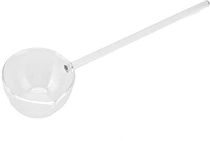 Cuillère à Remuer en Verre Lait Ménage Ancre Cuillère à Soupe Internet célébrité Gourmet Longue Poignée Résistant aux Hautes Températures (Transparent)