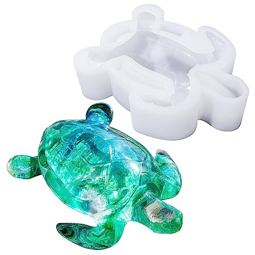 LET'S RESIN Turtle Shape Resin Moulds, 3D Animal Silicone Moulds for Epoxy Resin, Large Sea Turtle Marine Art Silicone Resin Moulds for Resin Craft, Home Decor