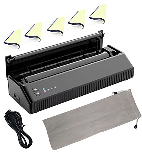 Irfora USB + BT-Tätowierungsdrucker Thermische Tätowierungsmuster-Schablonenmaschine APP EIN-klick-Druck Kompatibel mit Computern, Mobiltelefonen und PC-Tablet-Systemen