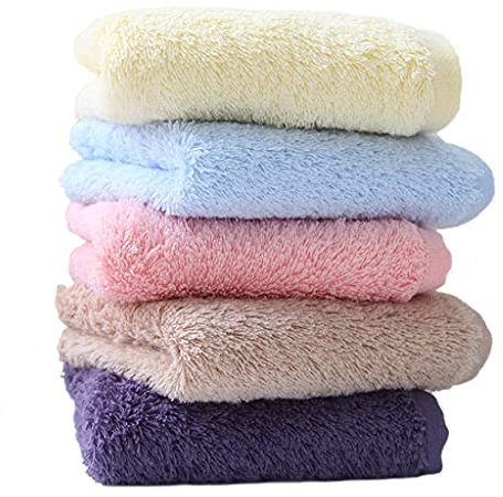 CULPRT 5Pcs Kindertuch, Reines Baumwoll-Cartoon, Kindergesichtswaschhandtuch, Weich, Absorbierend Und Nicht Einfügten, Weich/a/50 * 25Cm