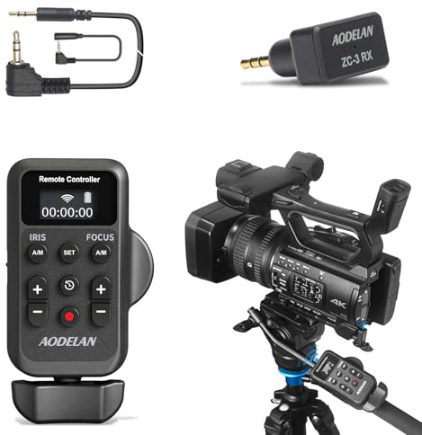 Remote Control Camcorder Wireless Zoom Controller for Sony, for Canon | with LANC or 2.5mm Remote Jack Zoom Focus IRIS Recording Playback Compatible with Canon XA50 XA55 XF405 G70 G60 /Sony NX8