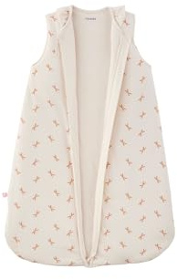 NOUKIE'S Sovsäck mellansäsong 0–6 månader (70 cm), TOG sovsäck 1–2 – dragkedja – jersey – vit och rosa