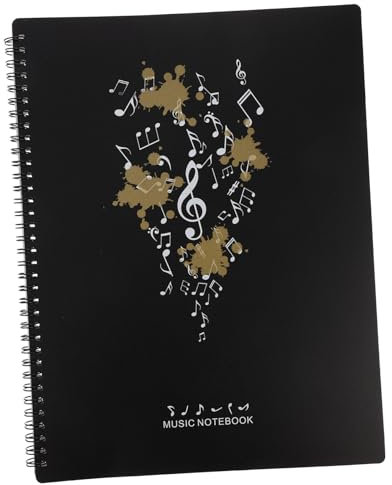 SAFIGLE Musikordner Mit Innentasche Notenaufbewahrung Spiralordner Aus Transparente Einlegeblätter Wasserabweisender Schutz Geeignet Für Chormusik Und Notenhefte
