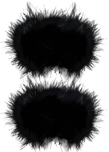 LICHENGTAI 1 Paar Damen Feder Manschetten, Schnapparmband Feder Slap Armbänder Feder Haarschmuck Feder Manschetten Dekorative Federärmel Party zubehör für Damen Frauen Kinder