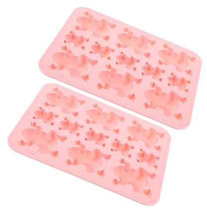 VILLCASE 2 Stück Frosch Silikonform Lebensmittelecht Flexible Selbstgemacht Schokoladen Und Pralinenform Backform Für Kuchen Bonbons