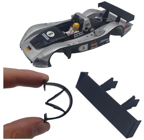 Blackslot Flexibler Spoiler – Carrera Zubehör für 132 Audi R8R, Carrera Bahn Tuning Ersatzteil Kleinteil im Maßstab 1:32