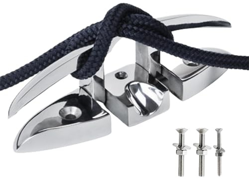 Klappbare Klampen für Boote, Kajak-Dock-Stollen – Edelstahl, Kajak-Boot, Hebeseil, Festmacher, Klampe Zubehör, faltbare Marine-Dock-Stollen für Boote und Deck