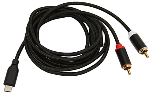 Cavo USB C Stereo HiFi, Adattatore Digitale da Tipo C a 2 Maschi per Telefono, Tablet, Autoradio, Amplificatore, Giradischi (2m)