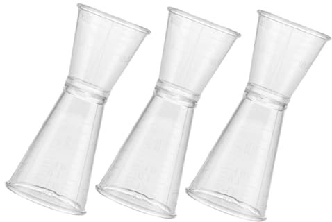 Cabilock 3piezas Jigger Para Coctelería Vaso Medidor De Plástico Doble Cara Para Barman