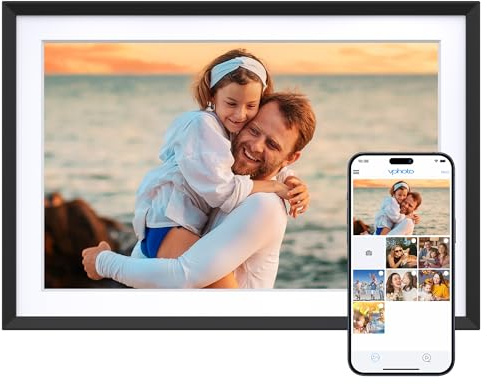 Dragon Touch Digitaler WLAN-Bilderrahmen, 25,7 cm (10,1 Zoll), HD-Touchscreen, 1280 x 800 Pixel, automatische Rotation, Teilen Sie Fotos und Videos sofort über die kostenlose App, das Beste