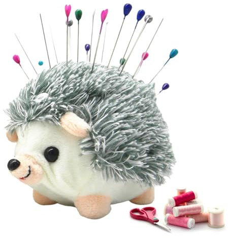 Igel-Nadelkissen – weiches, flauschiges Nähnadelkissen, handgefertigter Stoff, Igelform, schönes Nadelkissen für Schmuckdekoration, Schneider, Nähgeräte