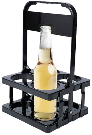 Porte-gobelet, porte-bouteilles, porte-bouteilles d'eau, panier à boissons, en plastique, pliable, 33 x 20 x 18 cm, offre de la place pour 4 bouteilles, pour le transport et le stockage de la bière en