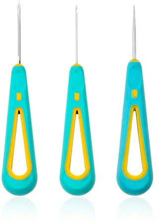 JTMKYO 3 Pieces Of Awl Tool, Leather Drilling Awl, Candle Wick Punching Needle, Shoe Repair And Shoe Repair Tool.