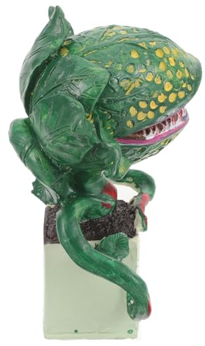 Kreative Pflanzenfigur aus Kunstharz Grün für Garten und Halloween Blumen | Feine Verarbeitung, Robust und Formstabil, Originelle Gartendeko, als Grüne Pflanzenfigur für Außenbereich