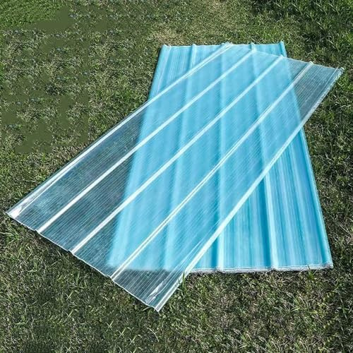 Clear Roofing Sheet, Corrugated Roof Panel, Fiberglass Daylighting Sheets, Waterproof Roofing Tiles, Cladding Walling Sheeting, Easy To Bend And Cut(4pcs,93x130cm/36.6x51.2in)