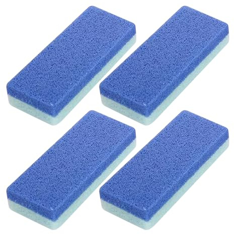 Nankoyal Pierre Ponce Pour Les Pieds - 4 Pierres Ponce Exfoliantes Pour Callosités,Éponge Nettoyante Adoucissante Soin des Peaux Dures Bain Douche Utilisation Quotidienne Maison