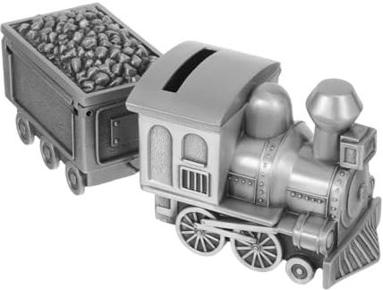 Kisangel Vintage Lokomotiv Spardose Dampflok Sparschwein Für Kinder Und Erwachsene Retro Deko Eisenbahn Modell Detailreiche Sparbüchse Als Tischdeko Und Geschenk