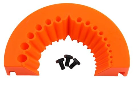 Drill Bit Sharpener Attachment for Angle Grinders Multi-Function Grinding Tool with 16 Heads Drill Bit Sharpening Guide for Woodworking and(Orange)