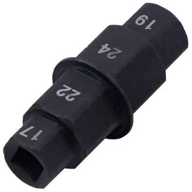 RLVYTA Cassette e pignoni Ruota Libera 1 pz 17 19 22 24 mm Perno Ruota Anteriore Moto Chiave Speciale per smontaggio Strumento di Riparazione a Bussola Esagonale Perno Ruota Anteriore(Black)