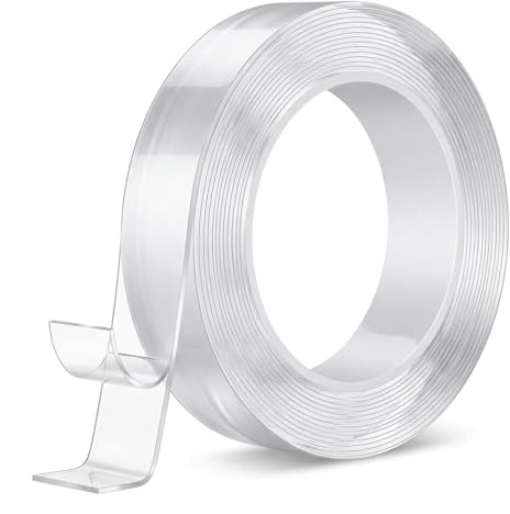 CEYOME Double Sided Nano Tape Heavy Duty – Removable Mounting Tape, Thick Washable, Removable No Residue Grip Tape for Walls, Carpet, Photos, Home & Office Use