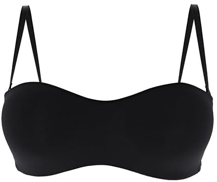 Cotonella, Reggiseno a Fascia Simona in Morbida Microfibra, Imbottito Senza Ferretto e con Spalline Removibili - Art. CD071 - Taglia 3B