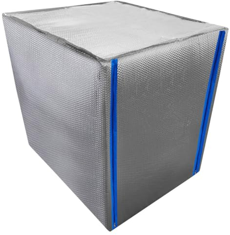 REKUBIK IBC Thermohaube mit Reißverschluss Hitze- & Frostschutz Größe 1000l IBC (120x100x116cm)