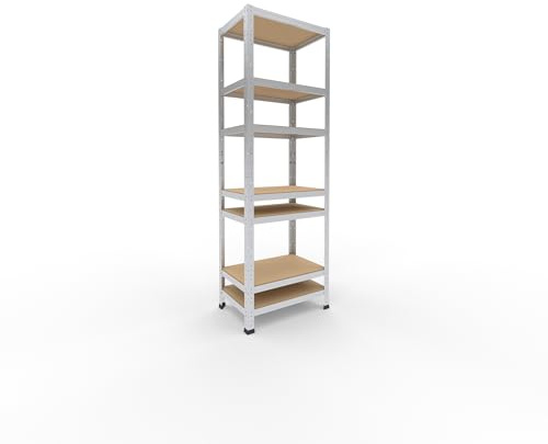 shelfplaza Home 180x60x40cm Schwerlastregal verzinkt mit 7 Böden x 125kg | Kellerregal · Lagerregal · Metallregal · Regale für Kellerraum · Steckregal · Abstellraum Regal