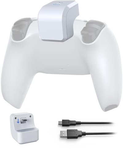 NexiGo PS5 Controller Zubehör wiederaufladbare Batterie Pack, 1500mAh mit LED-Anzeige, Spiel und Lade-Kit für Playstation 5 Controller mit USB Typ-C-Ladekabel
