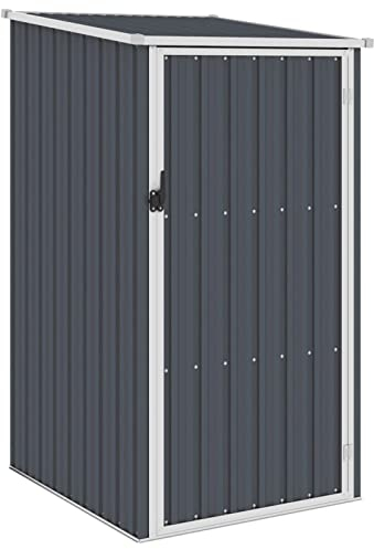 Yumeng Gerätehaus, Geräteschuppen, Gartenhütte, Fahrradgarage, Gartenschuppen, Gartenhã¤User & Aufbewahrung, Anthrazit 87x98x159 cm Verzinkter Stahl