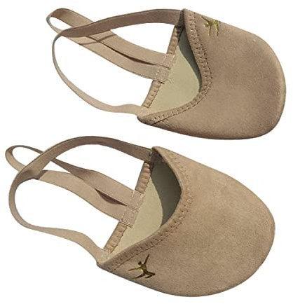 A&K L'YDIA Dance Canvas Pirouette Half Sole Fleece Shoes Gymnastics Socks for Ballet Jazz Competition Women/Girls/Children (Pack of 1, us_Footwear_Size_System, Adult, Women, Alpha, Medium, x_s)