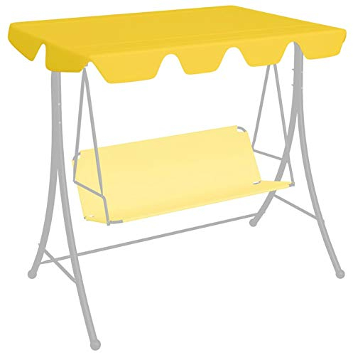 SHUJING Ersatzdach für Hollywoodschaukel, Dach Für Hollywoodschaukel, Hollywoodschaukel Dachbezug, Bezug Für Hollywoodschaukel, Hollywoodschaukel Dach, Gelb 188/168x110/145 cm